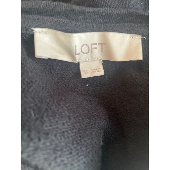 Loft Size X-Small Sweater Black with Cut Out Shoulders - Picture 4 of 5
